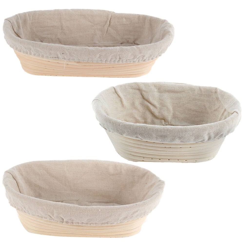 Rattan Bread Proofing Basket Natural Oval Rattan Wicker Dough Fermentation Sourdough Banneton Bread Basket