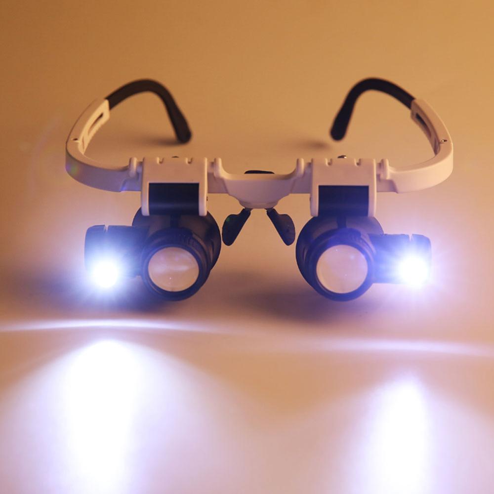 Lunettes Loupes Puissantes 10/15/20/25X Avec LED – Pour Horloger, Bijoutier, Réparation