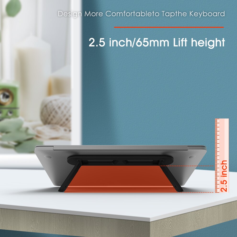 Adjustable Portable Invisible Laptop Stand Foldable Support Base Notebook Riser For Macbook Computer Laptop Holder Cooling Pad