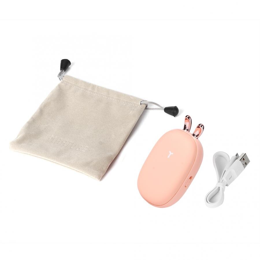 2 in 1 mini draagbare usb-oplaadbare dubbelzijdige thermostatische handwarmer mobiele powerbank verwarming calefactor: Roze