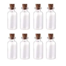 8 Stuks Mini Glazen Fles Met Kurk/Kleine Glazen Flessen/Mini Fles/Mini Fles Met Kurk 22X50 Mm Transparant
