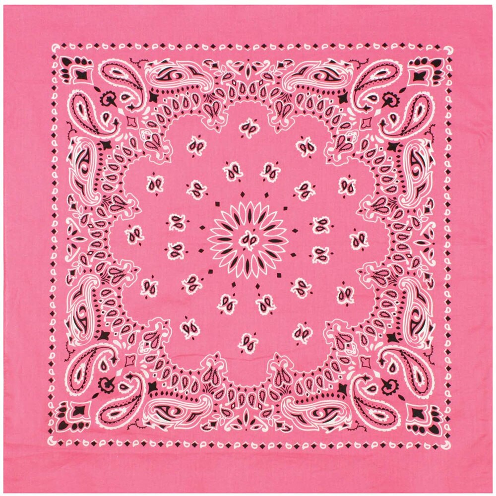 Bandanas 22 Zoll 100% Baumwolle Bandana Neuheit Doppelseitig Drucken Paisley Cowboy Bandana Party Favor Schal Stirnband Taschentücher: Bandana-001 Rosa