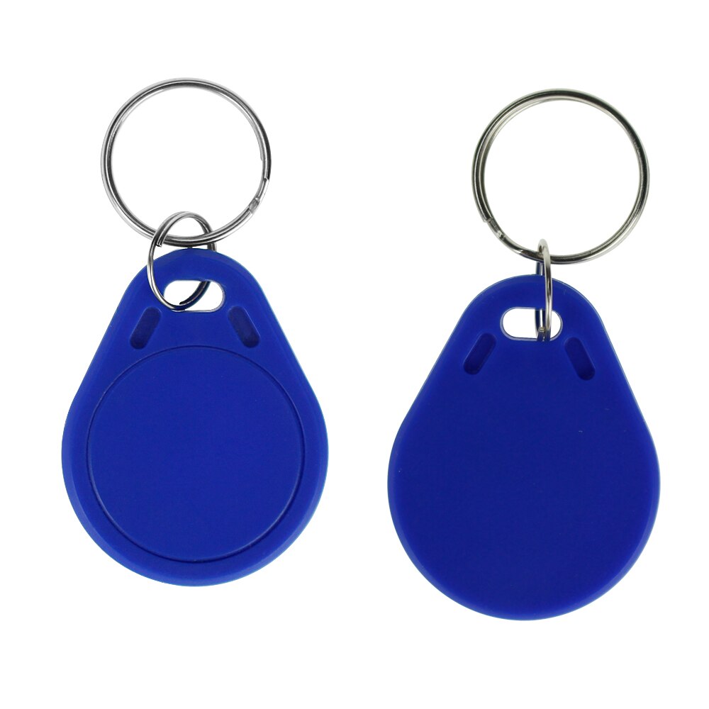 125 KHz RFID Beschrijfbare Keyfobs EM4305/T5577 Lezen en Schrijven Key Card Gekopieerd Toegangscontrole Systeem Metalen Sleutelhangers Kleine blauw Token
