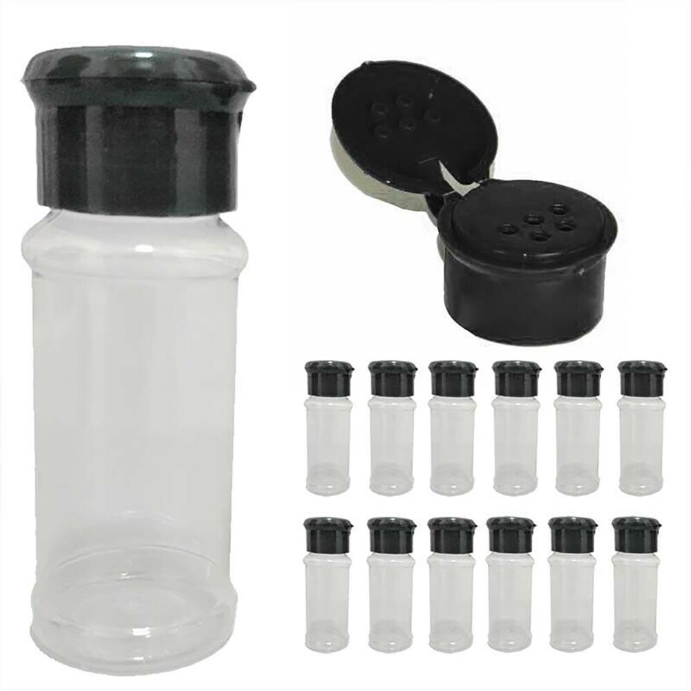 20 stk plast krydder salt pepper shakers krydder krukke grill krydder oppbevaringsflaske kjøkkenutstyr