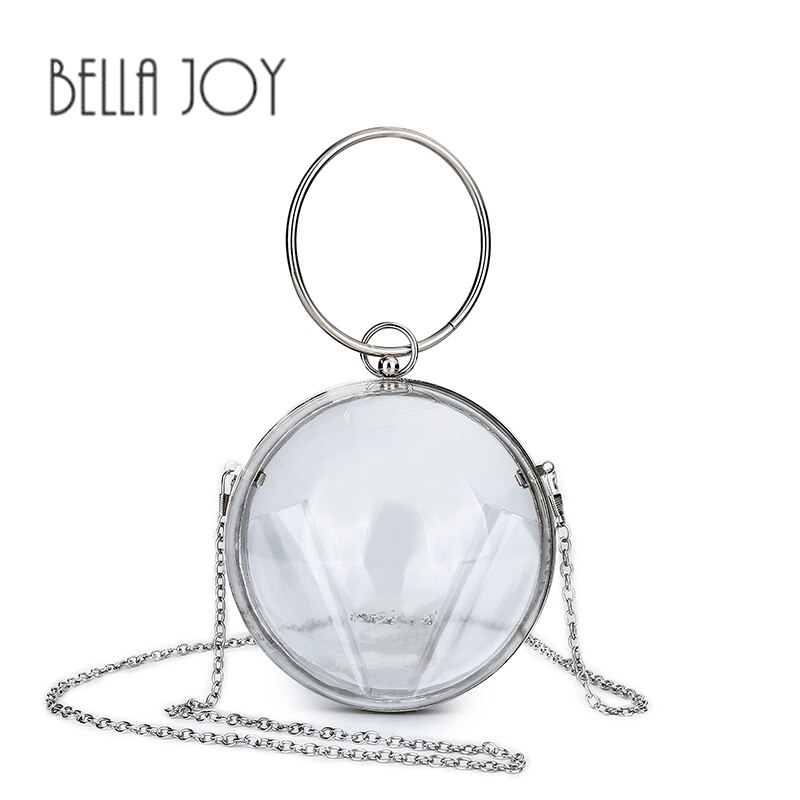 Bolso de mano de bola acrílica para , bolsa de noche a la , europeo y americano,: Clear