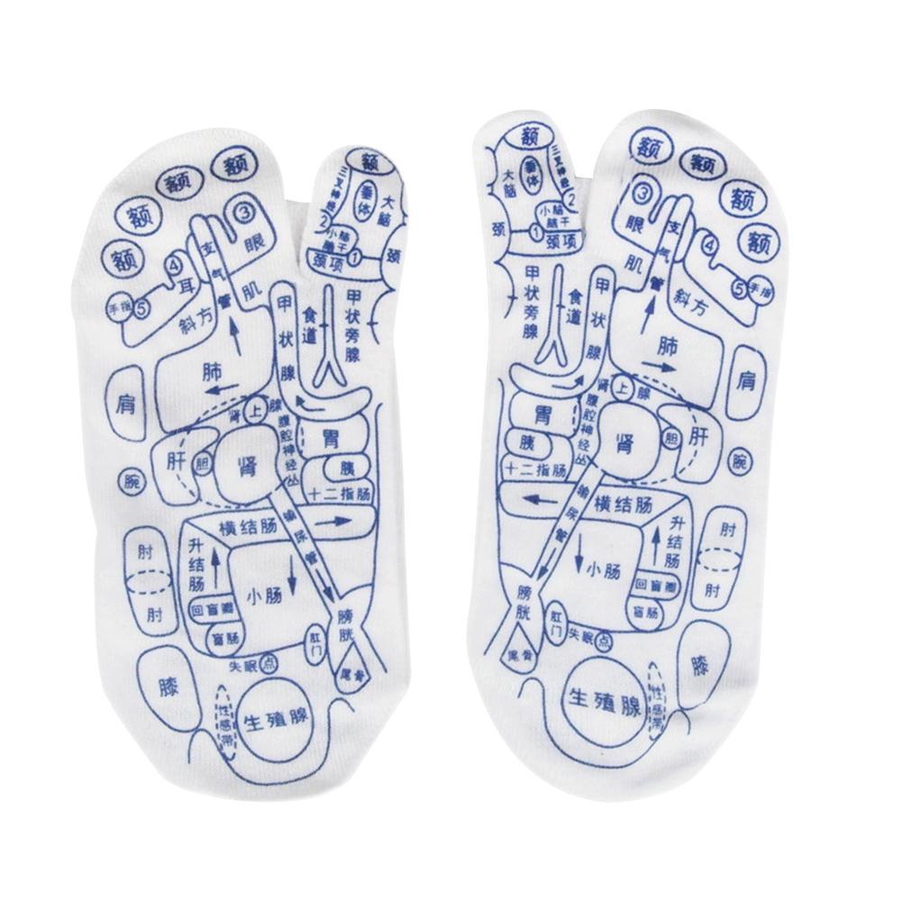 1 paire d'acupoints Illustration pied Massage chaussettes Figure Novice plantaire Acupoint Massage pied Point de Massage chaussettes soin des pieds outil