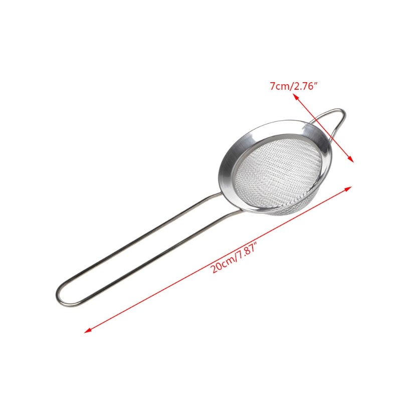 Kök rostfritt stål mjöl te sil sil durkslag sil filter sil