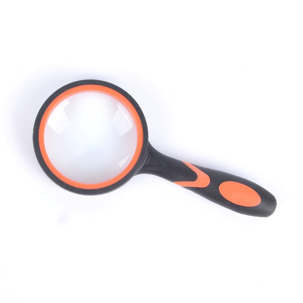 10X Lezen Handloep High Power Dubbele Kleur 50Mm Glazen Lenzen Rubber Vergrootglas Reparatie Tool
