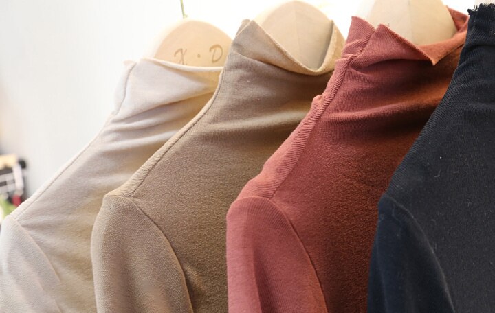 Meisjestrui coltrui katoen jongens meisjestruien hoge hals voor de winter kinderen gebreide tops gebreide trui jongens zwarte herfsttops