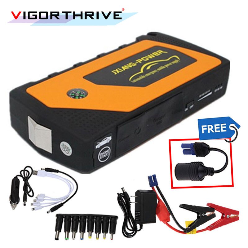 Batteri booster 12v multifunktionsbil jump starter nødstart enhed power bank billader til bil output bærbar
