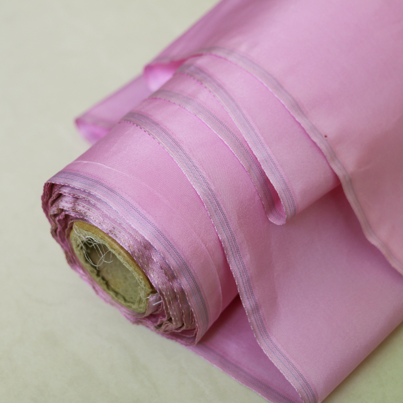 50cm*114cm Soft Silk Taffeta Material Bridal Fabric Pink