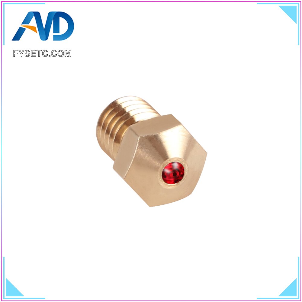 High Temperature E3D Ruby Nozzle V6 1.75mm Nozzles 0.4mm Compatible PETG ABS PET PEEK NYLON Ruby Nozzle For PRUSA I3 MK3/LulzBot
