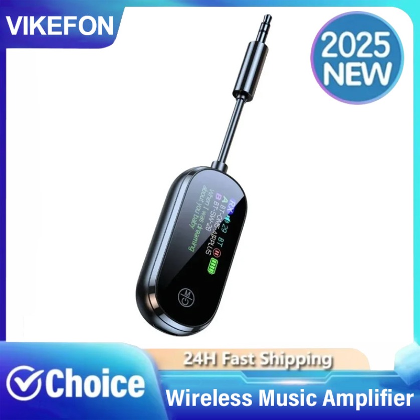 Bluetooth 5.4 3.5mm AUX Jack Receiver Transmitter Low Latency Wireless Audio Adapter For TV Airplane Car Speaker PC Headphones