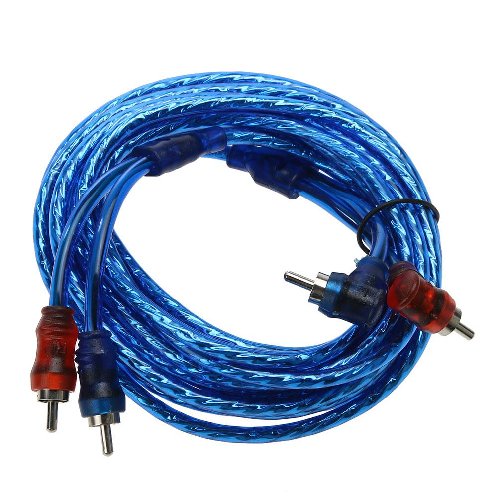 1/2/5m 2 rca  to 2 rca liitin kupari audiokaapeli rca liitin äänijohto linjavahvistin punottu kaapeli auton äänentoistojärjestelmään elokuvateatteri stereo
