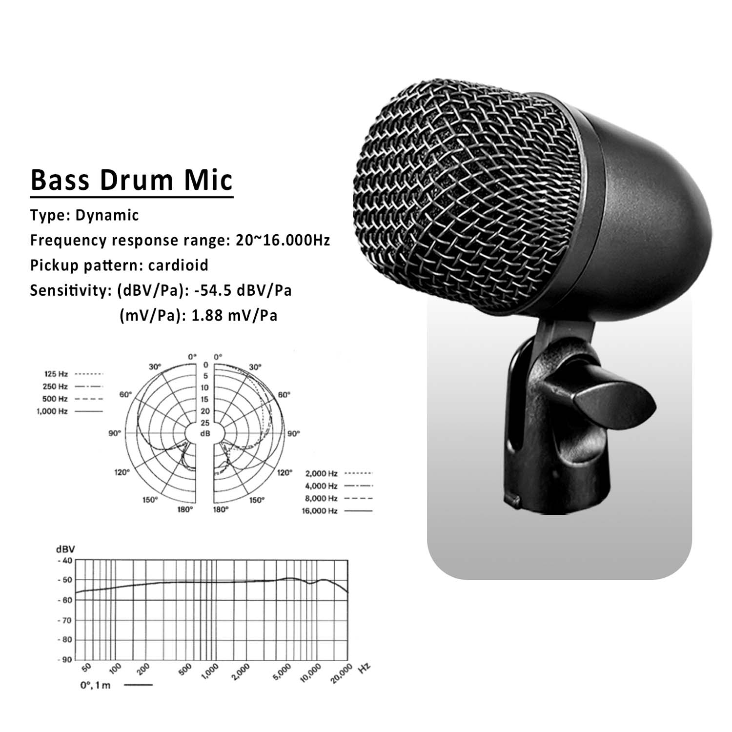 Instrument Accessories Microphone Bass Guitar Jazz Drum