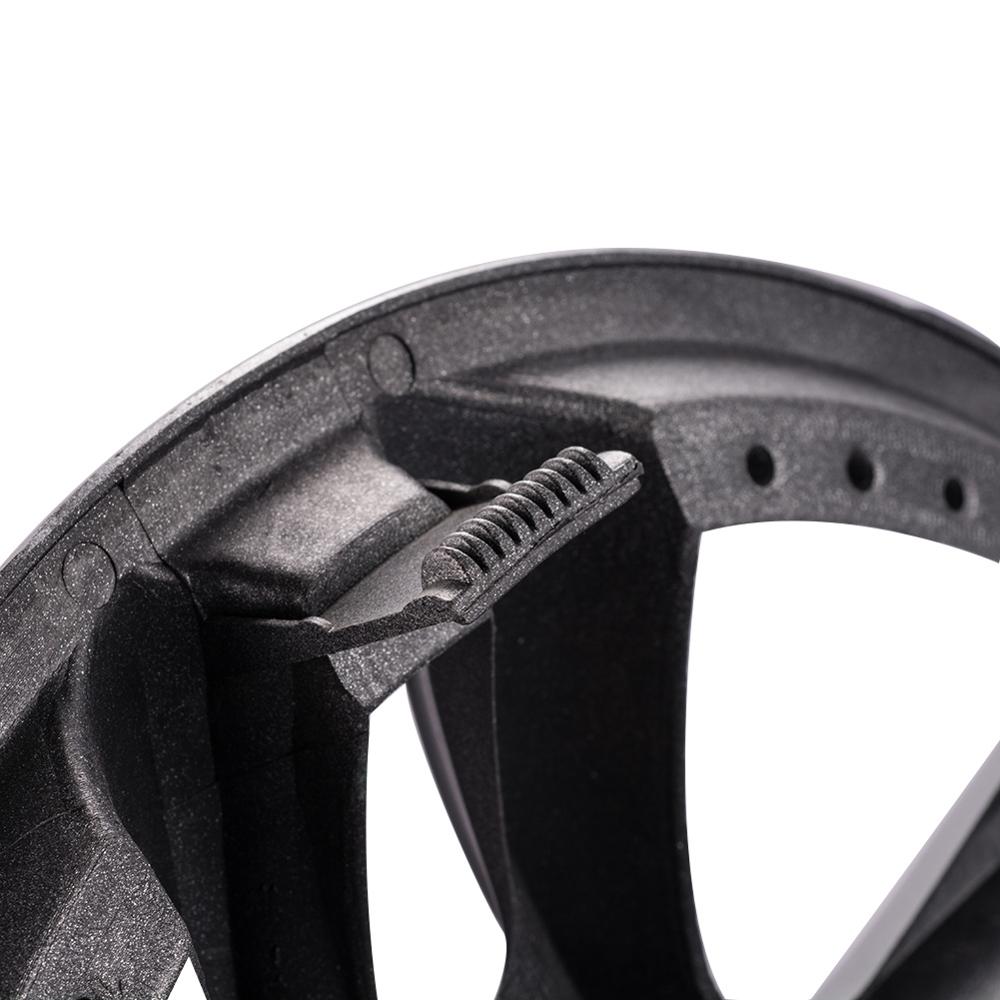 13" inch Car Wheel Trim Hub Caps Cover Set of 4 Black-Silver ABS Plastic