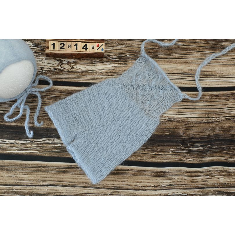 Grey Blue Bonnet Romper Set Haak Pasgeboren Baby Jongen Romper foto Prop Bonnet Meisje Hoed Overalls Pasgeboren Broek Outfit Props