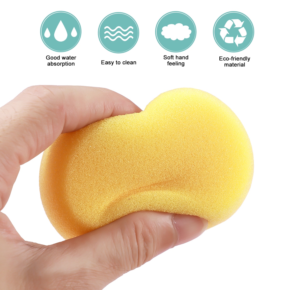 12pcs Round Synthetic Watercolor Artist Sponges for Painting Crafts Pottery (Yellow) paint round sponge tool potter's sponges