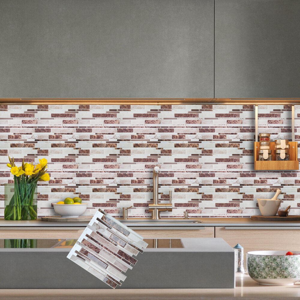 Smart selvklæbende mosaik backsplash køkken subway skrælle og klæbe fliser