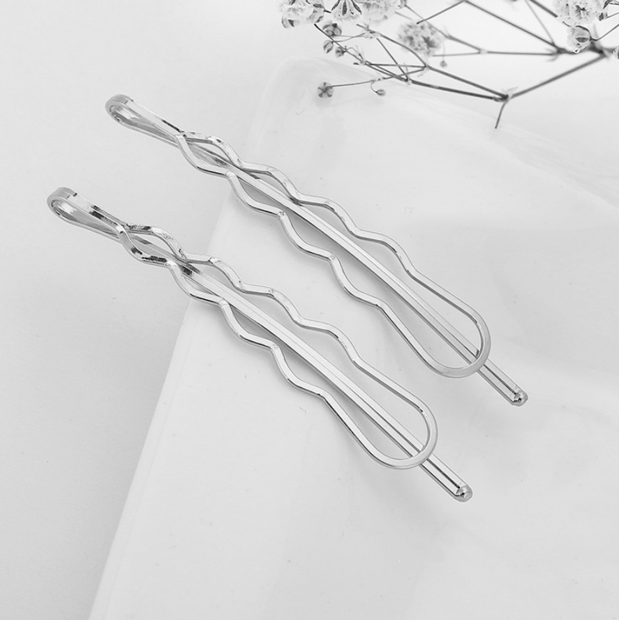 5 pinzas para el cabello de Color dorado, horquillas onduladas a la , pasadores de Metal, Clip BB Invisible, horquillas onduladas, accesorios para el cabello: Oro