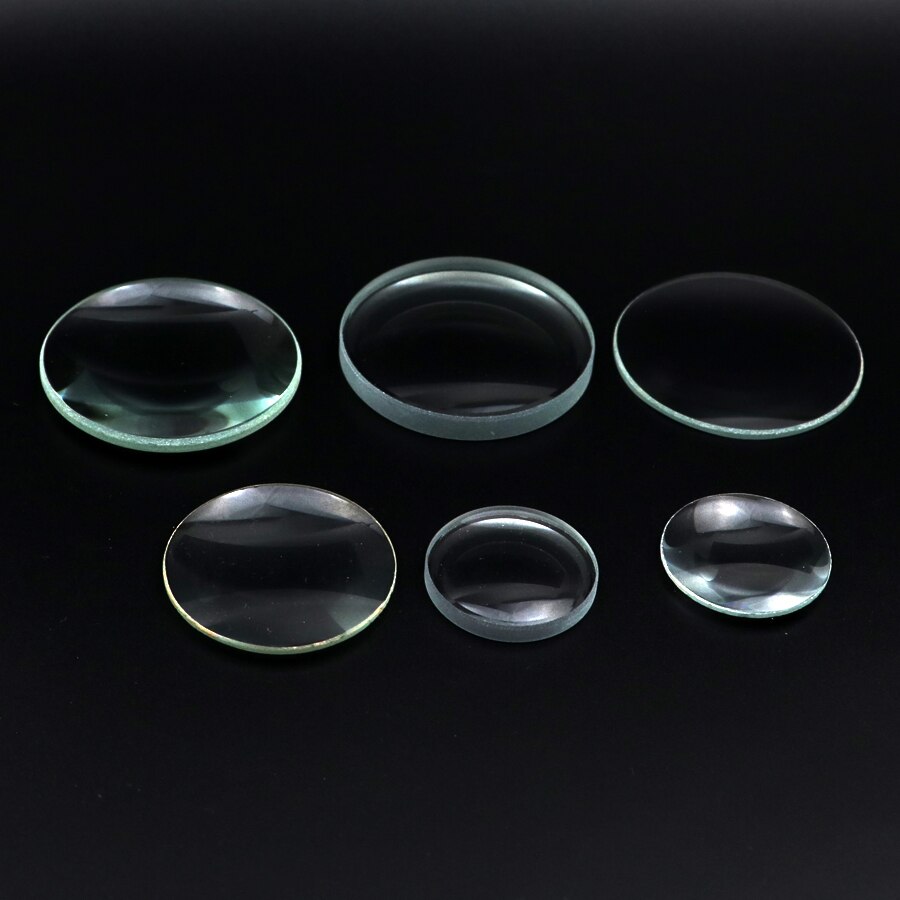 Lente cóncavo doble convexo de vidrio, 30mm, 40mm, 50mm, 75mm, 50mm, 75mm, 100mm, 150mm, proyector óptico DIY, 1 unidad