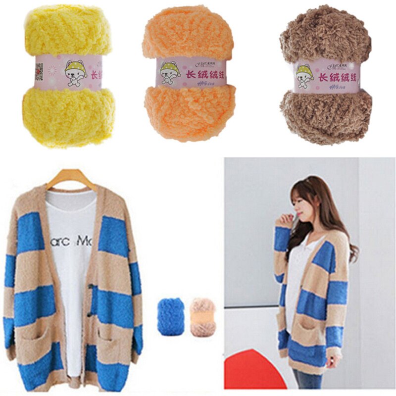 Soft Smooth Baby Wool Yarn Knitting Velvet Yarn Thick Fiber Cotton Crochet Yarn Hand Knitting Cashmere Yarn Thread