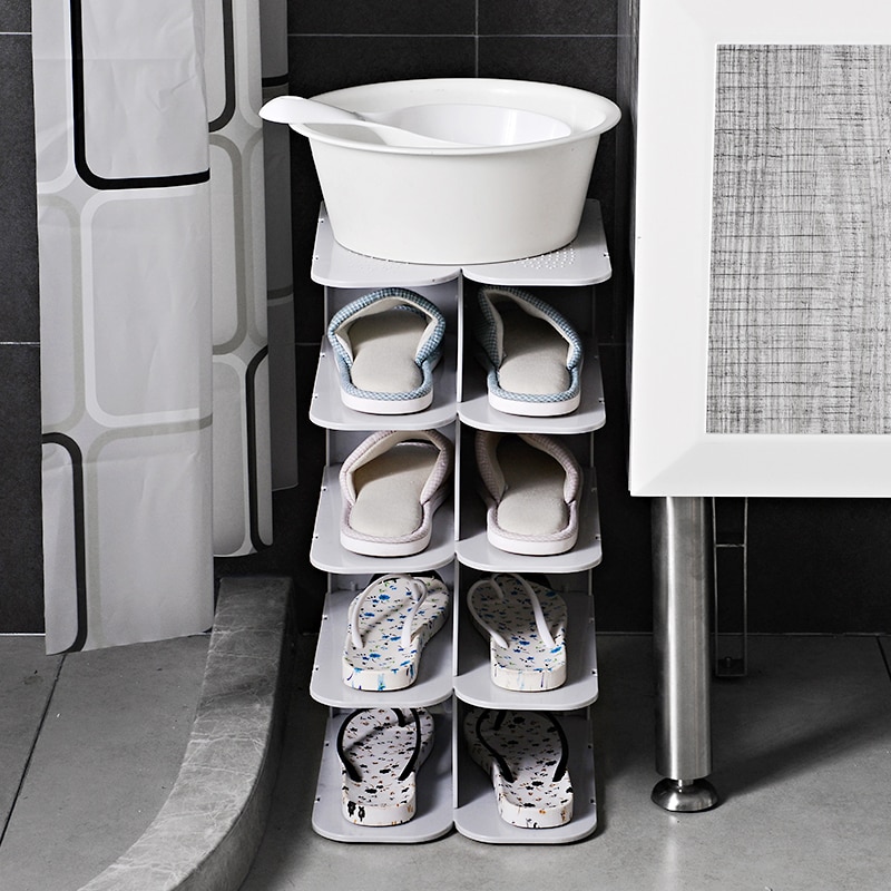 6-Layers Foldable Shoe Hanger Stackable Shoe Shelf Space Saving Wardrobe Storage Rack Shoe Storage Organizer for Closet