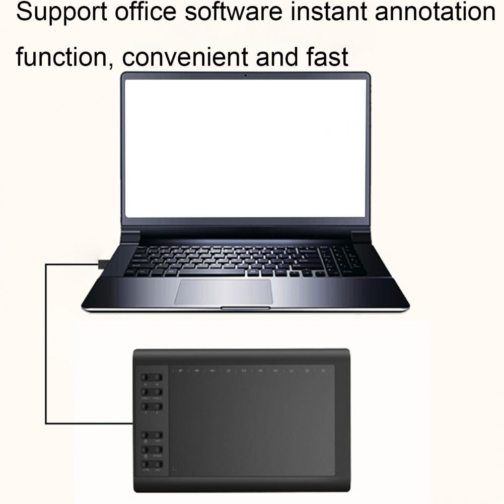 G10 Digital Tablet Durable Quick Reading 10 x 6 Inch Graphic Drawing Pad for Phone Tablet Laptop