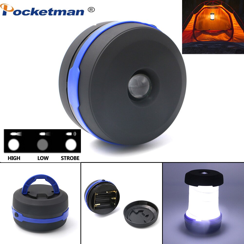 Multifunktion bærbar lanterne mini camping telt lampe udtrækkelig udendørs nødlampe lomme lommelygte brug aa batteri
