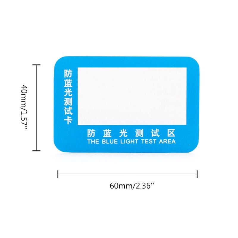 10pcs PVC Anti-Blue Light Test Card Test Light Glasses UV Test Accessories Card Blue Light Detection Card Generator Card