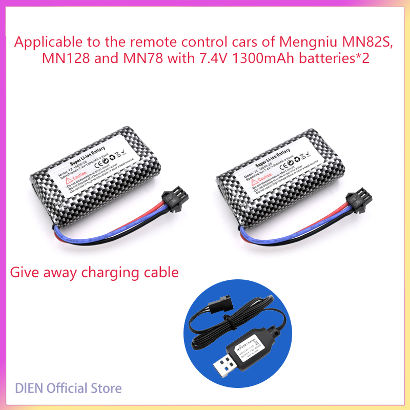 7.4V 2500mAh 2S 10C Lipo Batterij Balans Lader voor 7.4v Batterij voor RC Hobby lithium Batterij MN82 MN128: Blauw