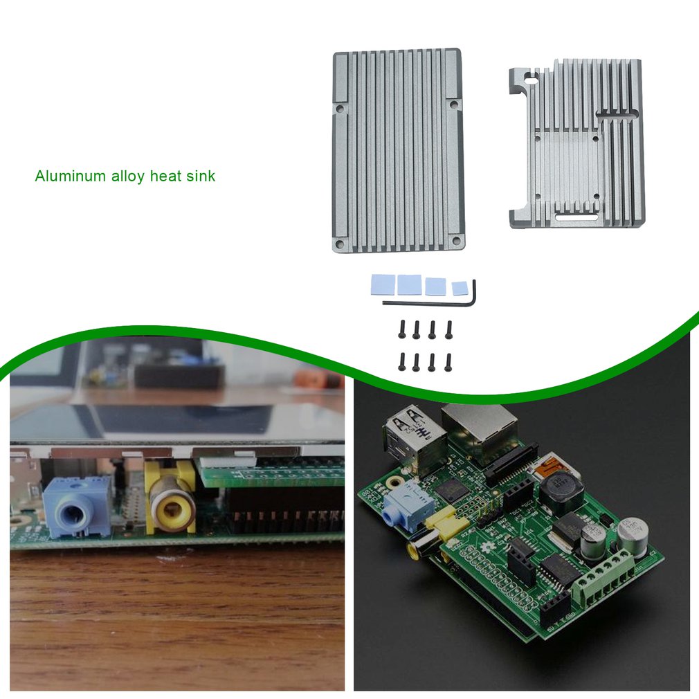 Voor Raspberry Pi 4 Model B Aluminium Case, passieve Koeling Aluminium Beschermende Shell Metalen Behuizing Voor Raspberry Pi 4 Mod