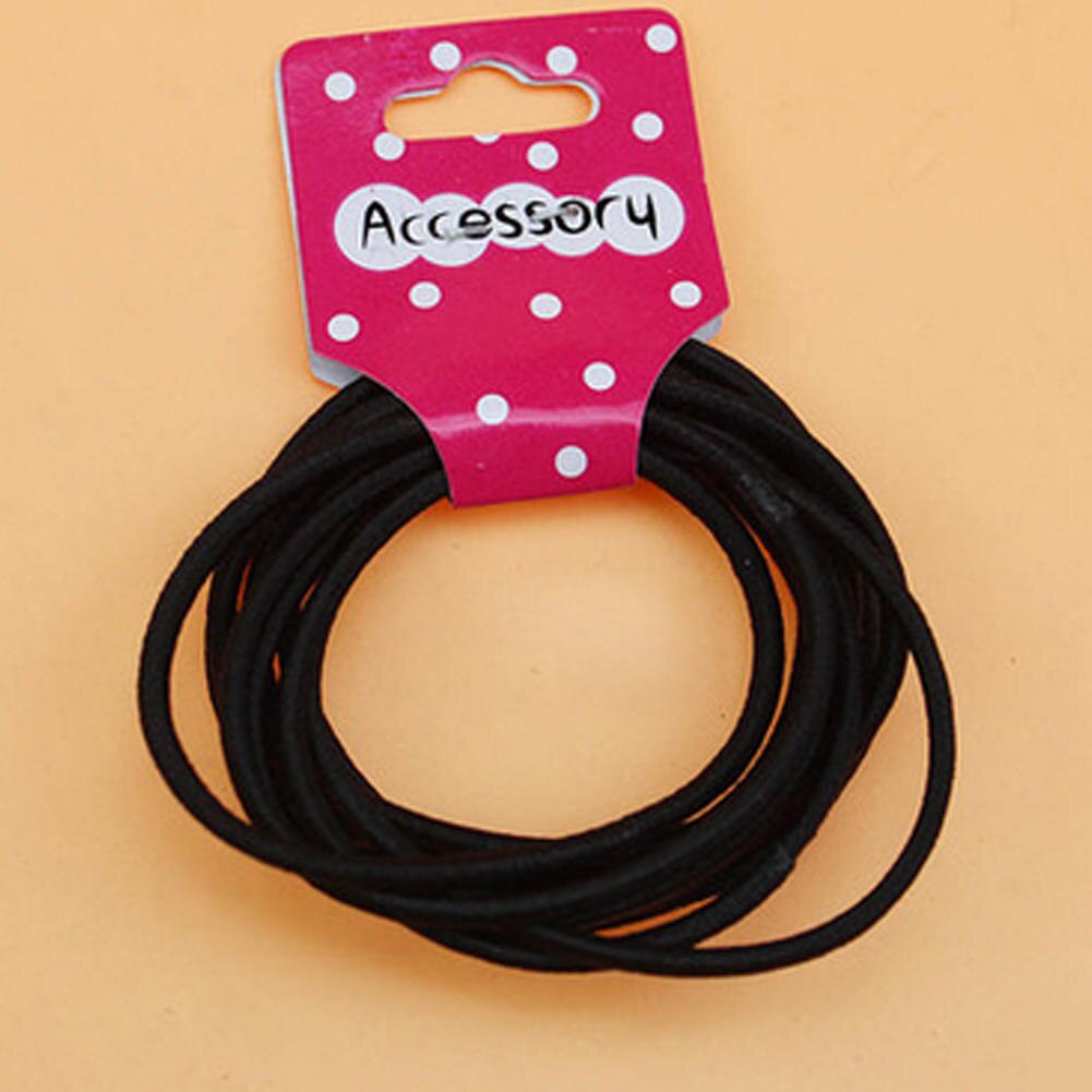 100pcs/bag 4.5cm High Elastic Rubber Bands Basic Hair Bands Scrunchies Hair Ties Gum Women Girls Braided Ponytail Holder Rings: 10pcs