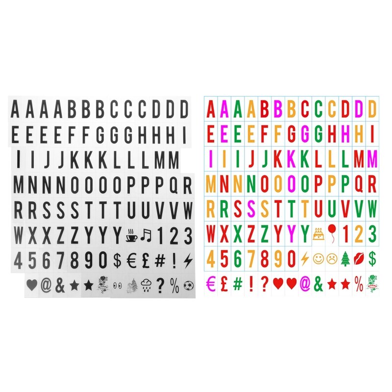 65.4x35mm Cinematic Lightbox Replacement Letters & Numbers Signs for A4 Light Up Letter Box Sign Message Board Black 104