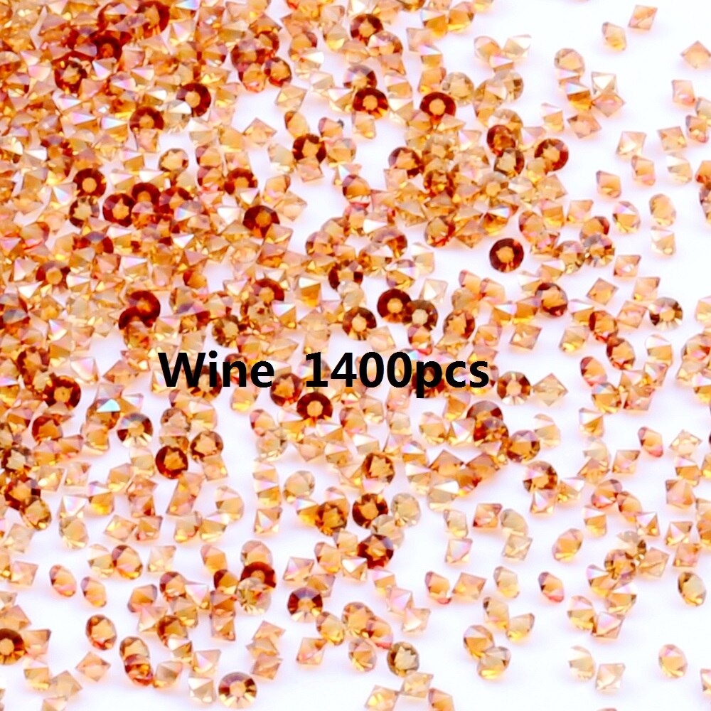 1400Pcs Vele Kleuren 1.1Mm Zircon Steentjes Micro Diamonds Mini 3D Nail Art Strass Nagels Decoraties: 29 wine