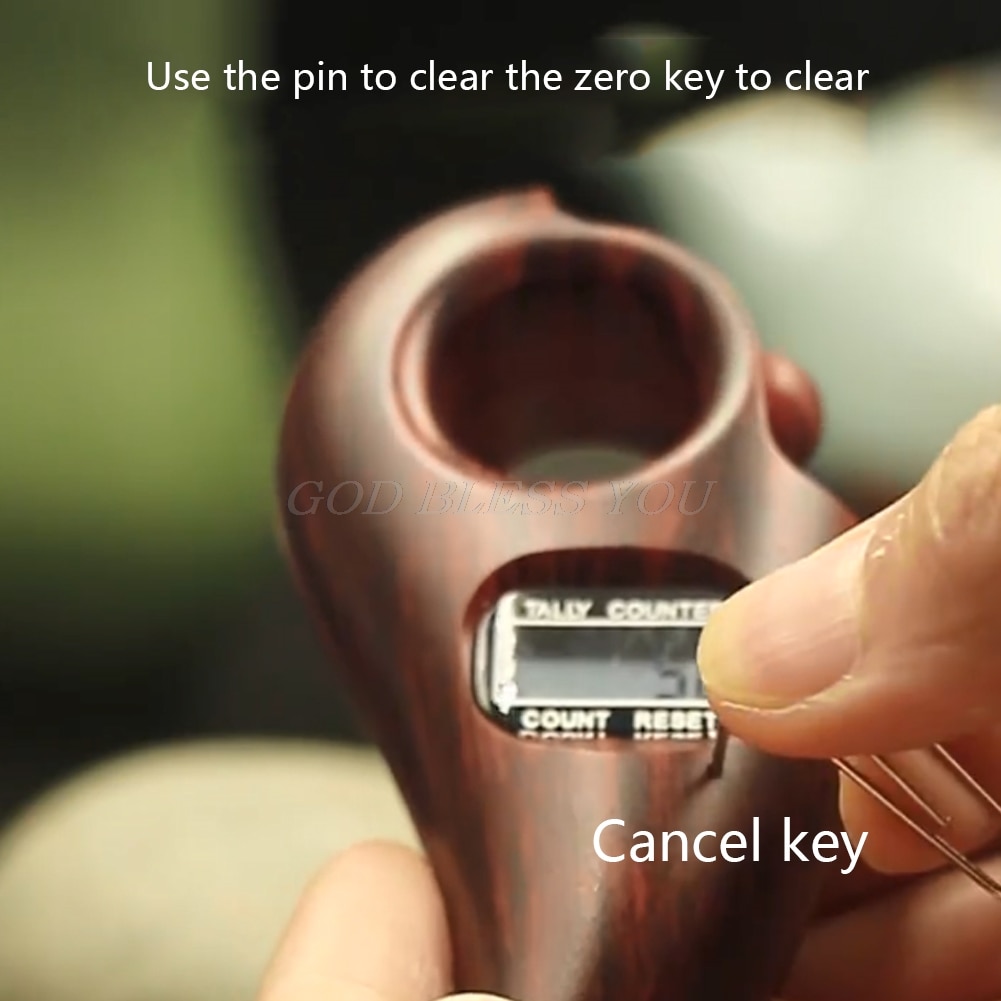 Défilement Relaxation jouet de décompression alimenté par batterie ABS Mini affichage numérique Portable bouddha perles compteur Portable pour bouddhiste