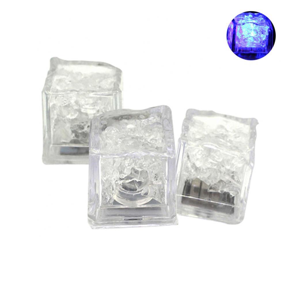 Luz LED para cubos de hielo, lámpara de noche luminosa para , Bar, boda, decoración de taza, 80%, 3 uds.: Azul