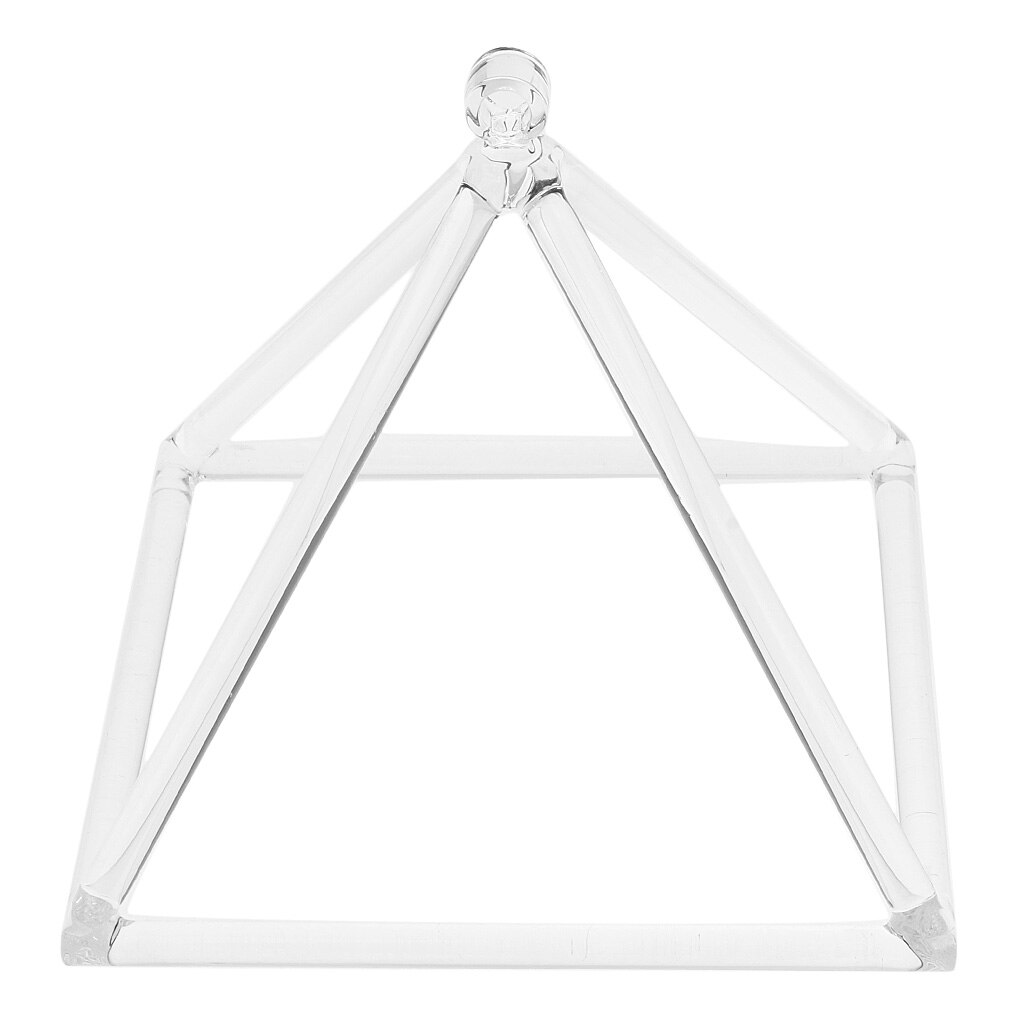 Bol de chant en cristal, Triangle pyramide de chant Transparent 10 en une Note, bol de Yoga artisanal