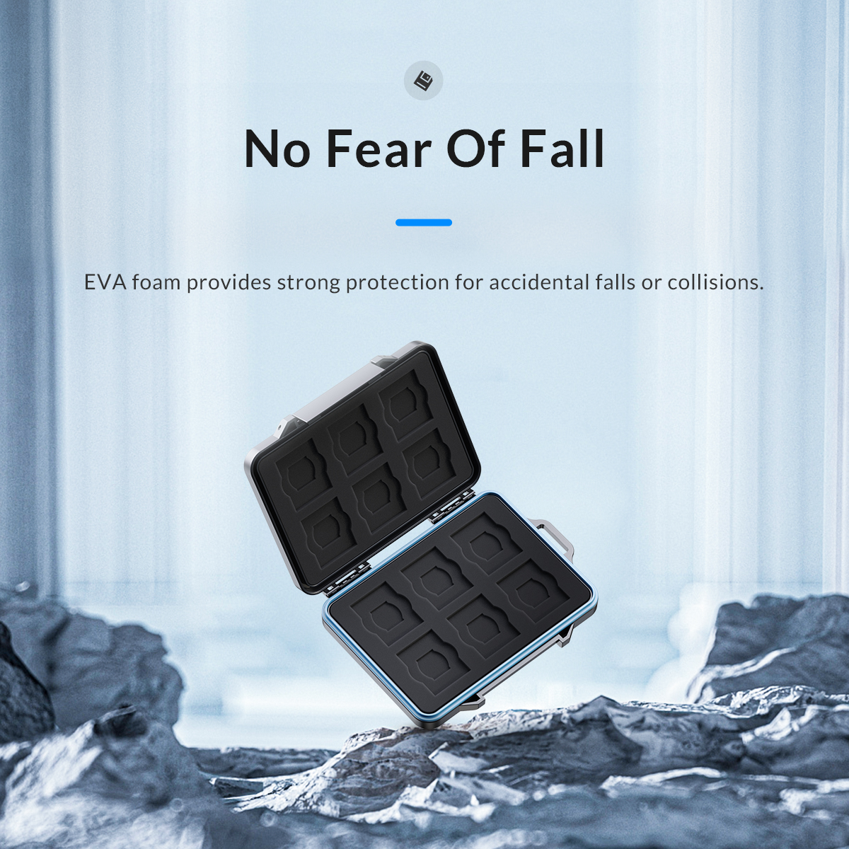 ORICO SD Card Storage Box Waterproof Shockproof Storage Protector Cover for Computer Camera 12Slots SD Cards and 12Slots IF Card