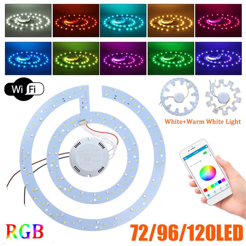 36W/48W/72W LED Ceiling Light Retrofit Lamp Emergency Replace PCB Kit LED Ring Tube Lamp with Driver WiFi APP smart control