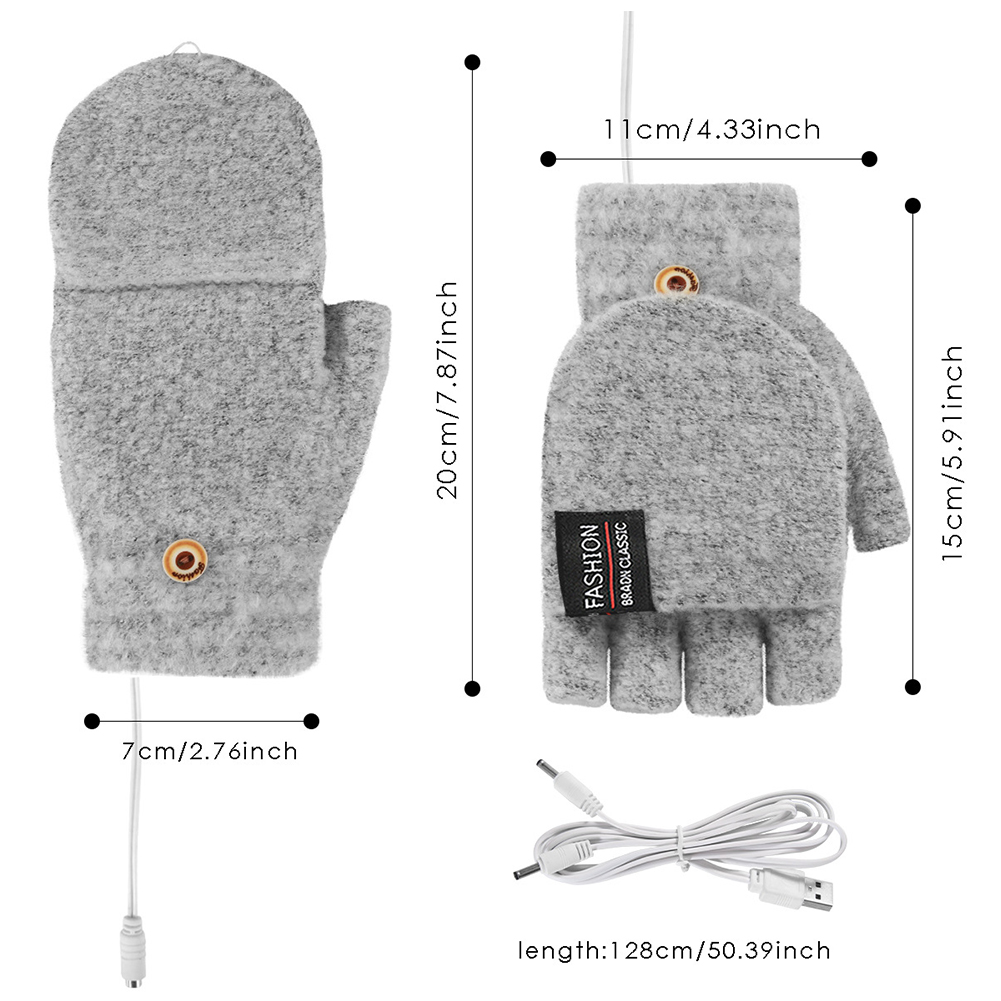 Elektriska Värmehanskar USB Uppladdningsbara - Återanvändbar Handvärmare för Vintern - Unisex