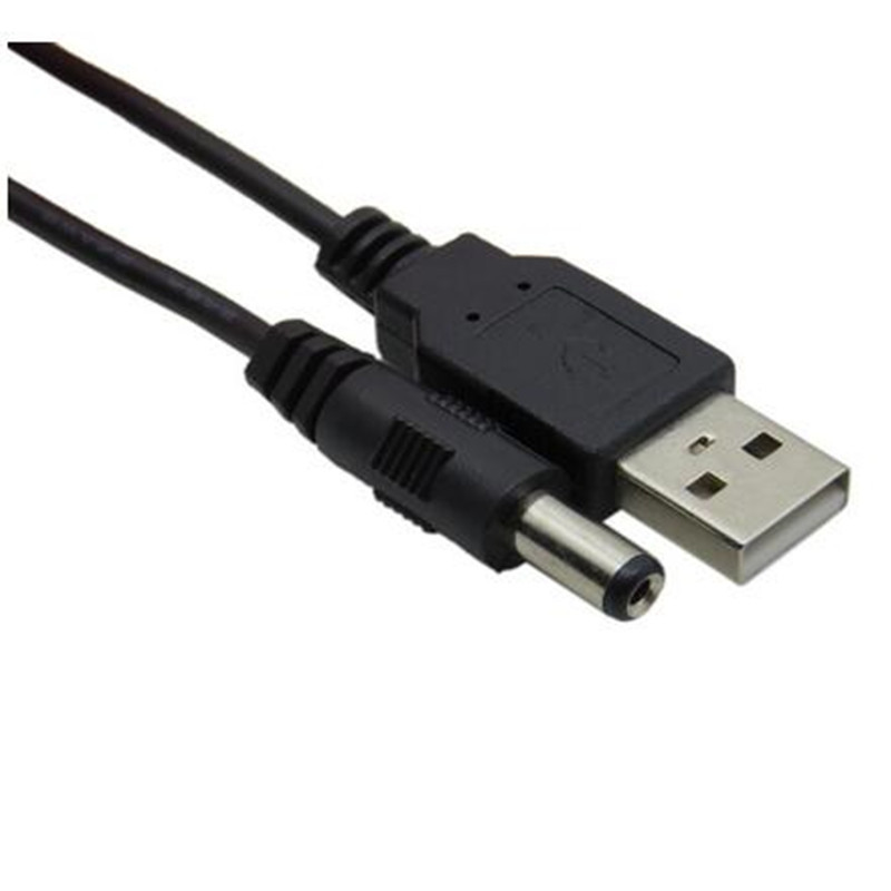 USB naar 5.5mm/2.1mm 5 Volt DC Barrel Jack Power Kabel-1 M