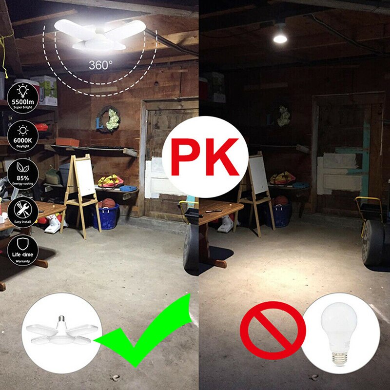 Vervormbare led garage lampen plafondarmatuur thuis winkel werkplaats lamp jdh 88