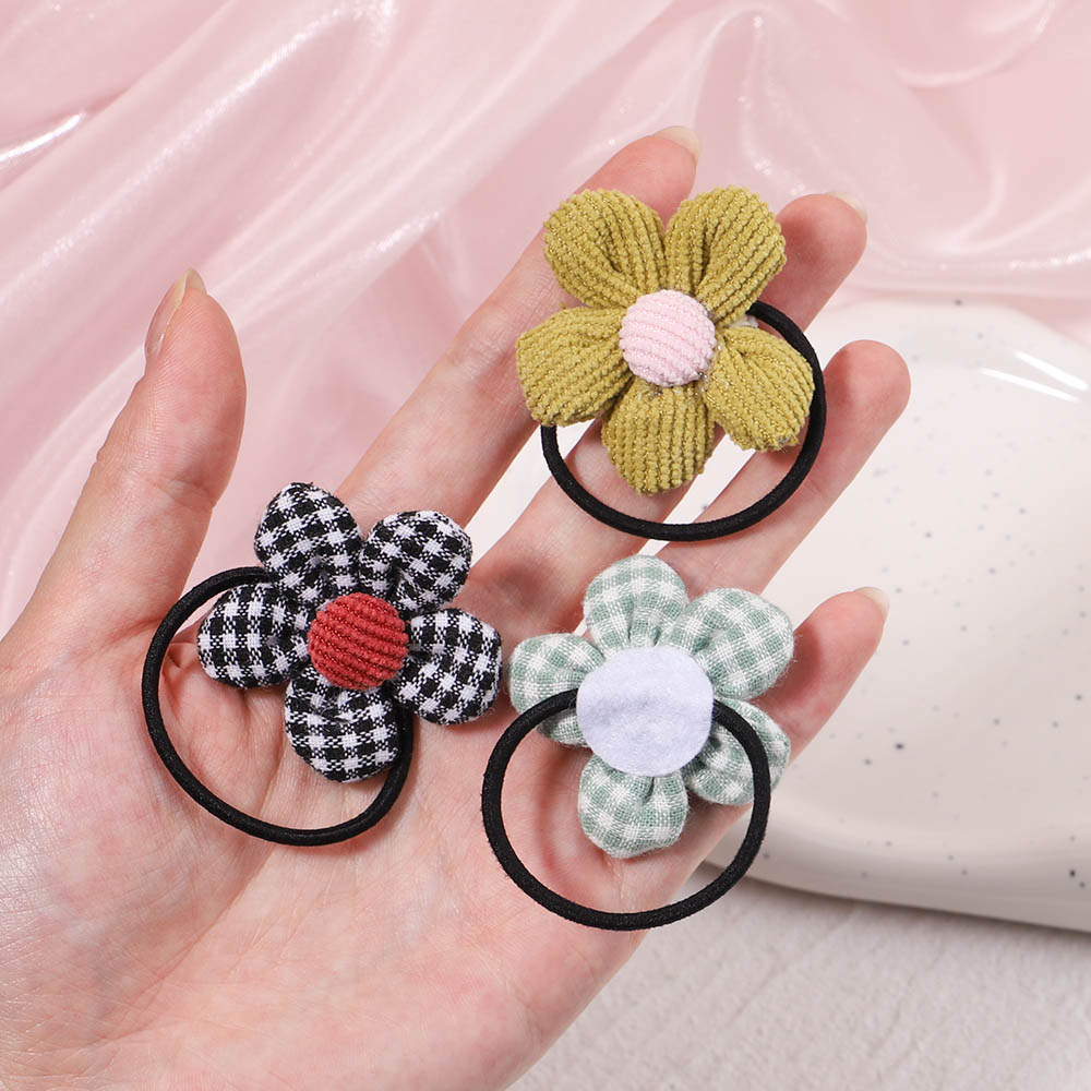 Gomas elásticas para el pelo para niña y niña, accesorios para el cabello hechos a mano, 2/4/6 piezas