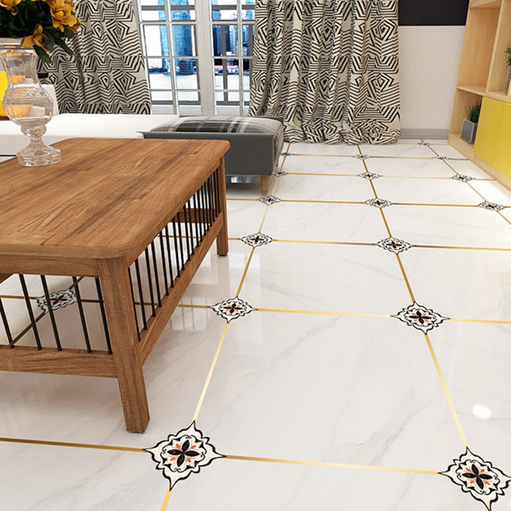 Cinta adhesiva de costura dorada para baldosas, autoadherente, impermeable, a prueba de moho, para decoración de espacios de pared de baño, 1,5 CM/3CM