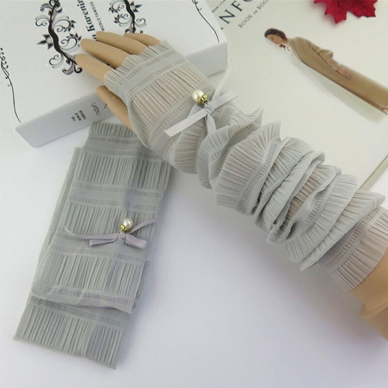 Protection contre le soleil d&#39;été, manches en soie de glace pour femme, Protection UV longue, Protection des mains, gant de bras, manches de glace pour l&#39;extérieur: 4