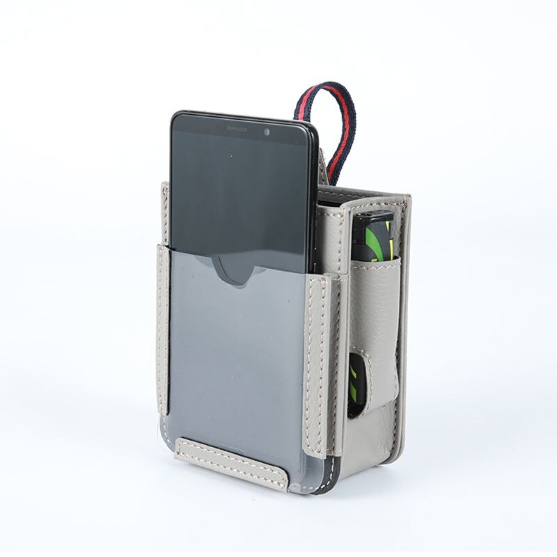 Multifunctionele opbergtas voor autoventilatieroosters van pu-leer, autotelefoonhouder, sleutelhouder en penhouder: 9 ff 1001263- gy