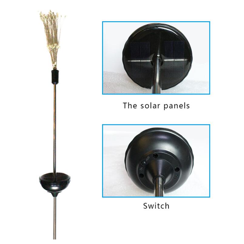 Zonne-vuurwerkverlichting, , 120 led-doe-het-zelf zonne-sterrenhemel, lichtsnoer met zonne-energie, tuinverlichting, vuurwerkverlichting op zonne-energie voor buiten, zonne-gazonlamp