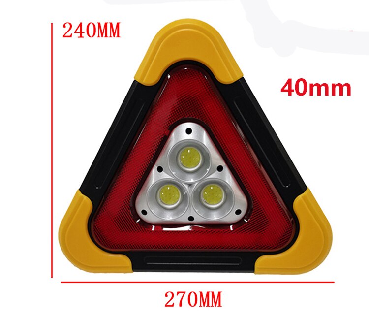 Triangle lumineux d&#39;urgence Led Rechargeable, 5 Modes, pour alarme de risque de panne de véhicule, Kits de sécurité automobile, accessoires