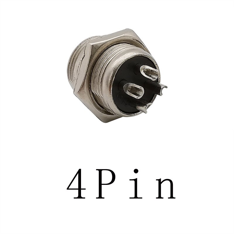 1 pièces GX16 2P 3P 4P 5P 6P 7P 8 broches mâle et femelle connecteur d'aviation circulaire GX 16 connecteurs de panneau de fil d'aviation: 4 Pin Plug